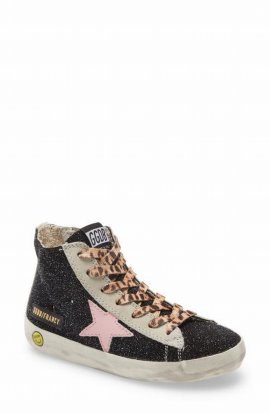 Babies' Francy High Top Sneaker In Black/ Pink/ Ice