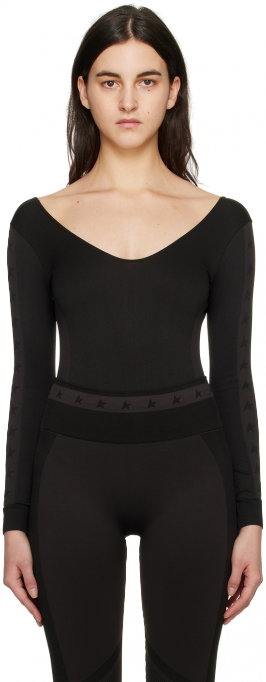 Black Jacquard Bodysuit