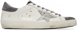 White & Grey Super-Star Sneakers