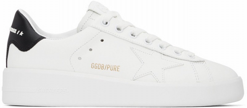 White Purestar Leather Sneakers In 10283 White/black