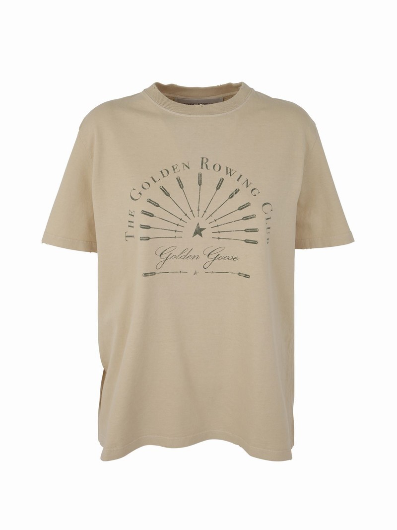 Journey W`s T-shirt Regular Cotton Jersey Rowing Club In Brown