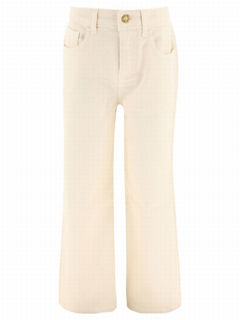 Kids Ariel Wide Leg Jeans In Natural
