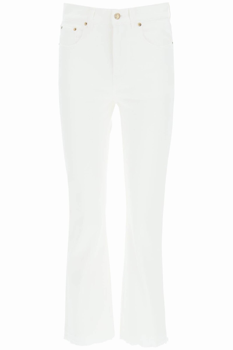 Journey Cropped Flare Jeans In White