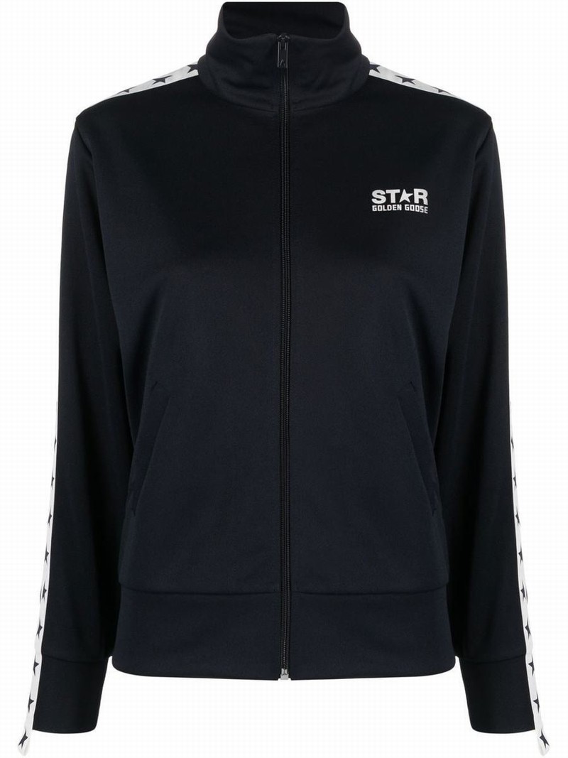 Zipped Track Jacket Clothing In 50767 Dark Blue/ White