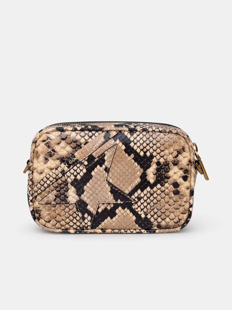 Tracolla Star Bag Pitonata Piccola In Beige