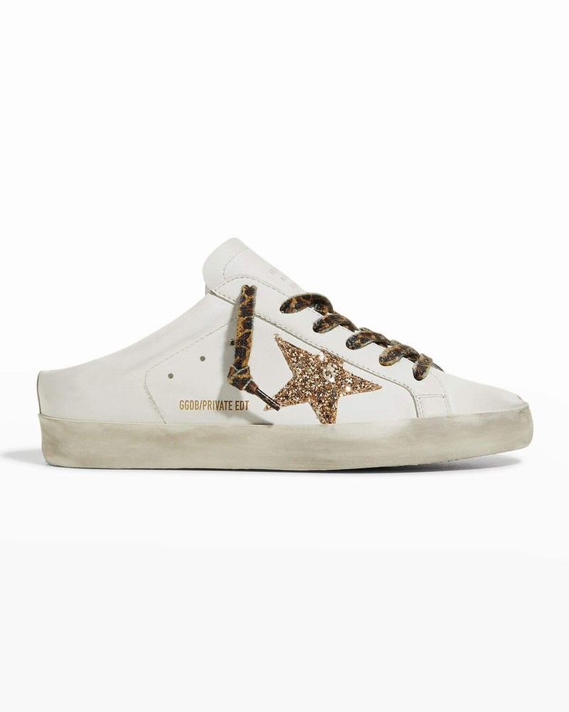 Superstar Sabot Glitter Slide Sneakers In White